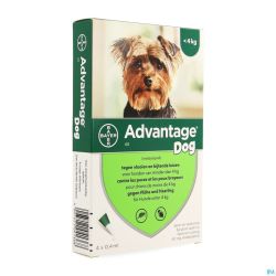 Advantage 40 Chiens <4kg 4x0,4ml