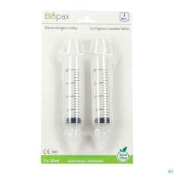 Biopax Seringue Nasale Bebe 4m+ 2x20ml + 2 Embouts
