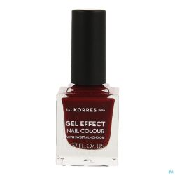 Korres km gel effect nail 57 burgundy red    11ml