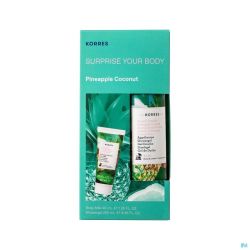 Korres kg pineapple coco surprise mix set 250+40ml