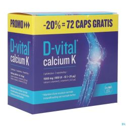 D-vital Calcium K Caps 2x180 Promo