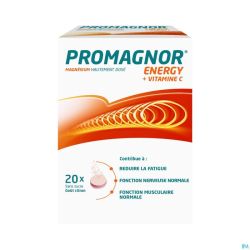 Promagnor Magnésium 400mg + 180mg Vitamine C  (20 Comprimés Effervescents)