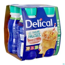 Delical Saveurs Multi-fruits S/sucre 4x200ml
