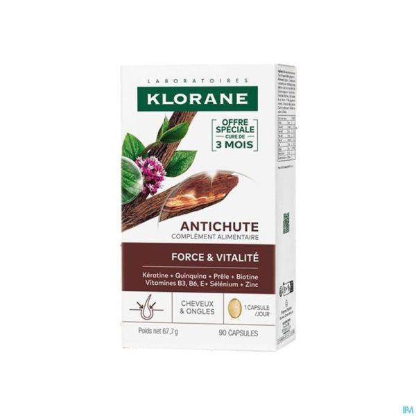 Klorane A/chute Force & Vitalite Caps 90