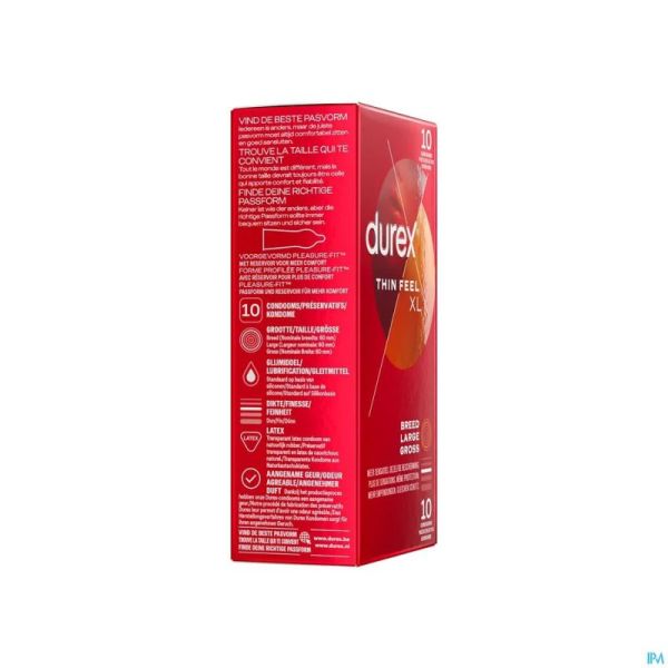 Durex Thin Feel Xl Preservatifs 10