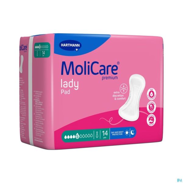 Molicare Premium Lady Pad 5 Drops 43x16cm 14 Nf