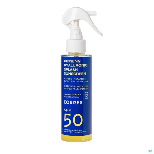 Korres ks ginseng hyal. sol ip50 vis.&corps 150ml