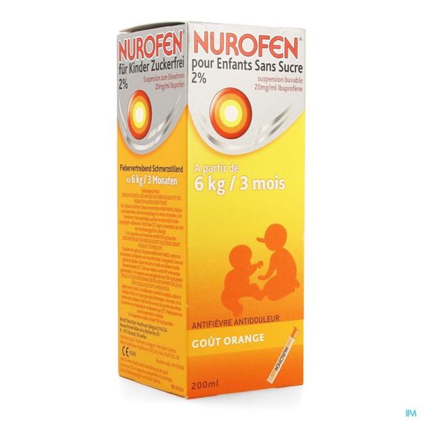 Nurofen enfant orange susp s/sucre    200ml