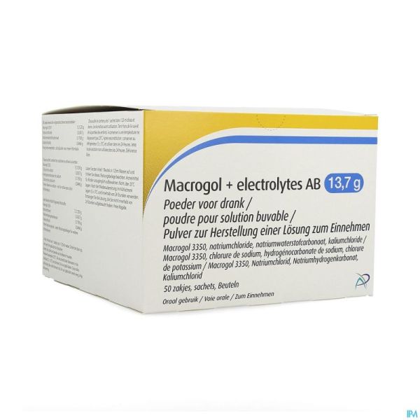 Macrogol+electrolytes Ab 13,7g Pdr Sol Sach 50