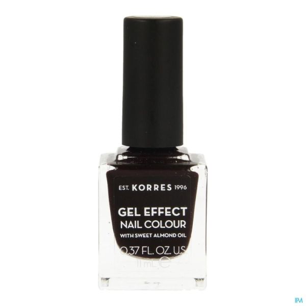 Korres km gel effect nail 76 smokey plum    11ml