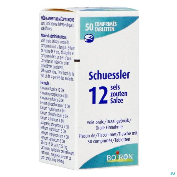 Schuessler 12 sels    50p boiron