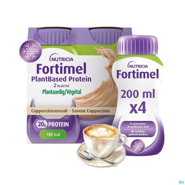 Fortimel Plantbased Protein Cappuccino 4x200ml