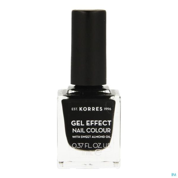 Korres km gel effect nail 100 black    11ml