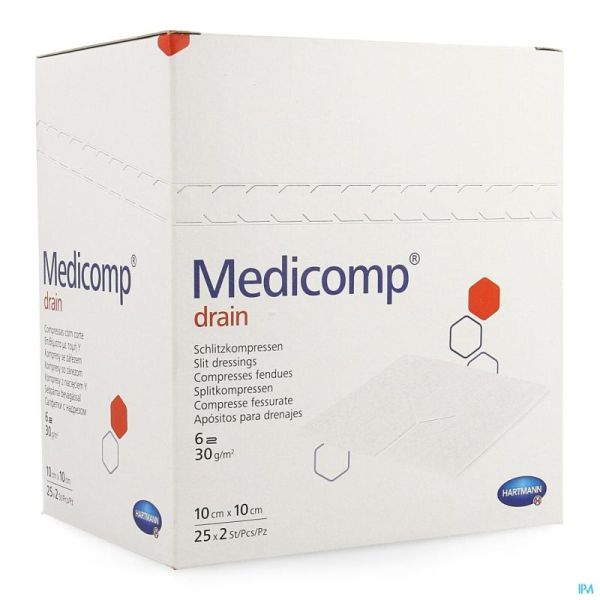 Medicomp Drain 10X10 Cm  50