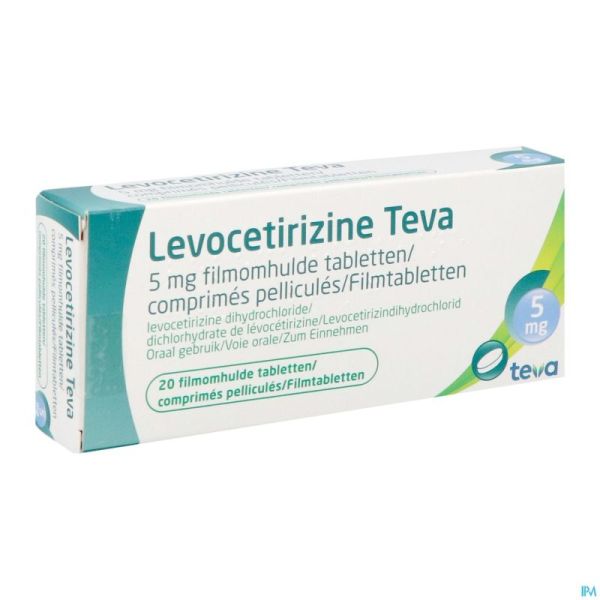 Levocetirizine Teva 5mg Comp Pell 20 X 5mg