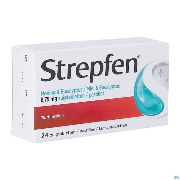 Strepfen Miel&eucalyptus 8,75mg Past 24