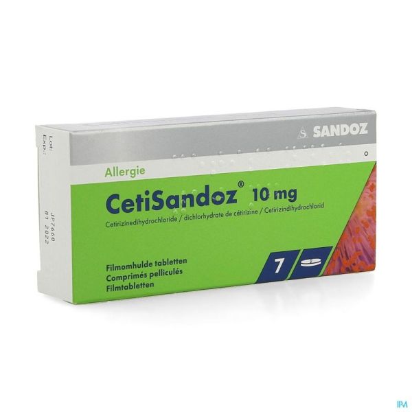 Cetirizine Cpr  7 X 10 Mg  Sa