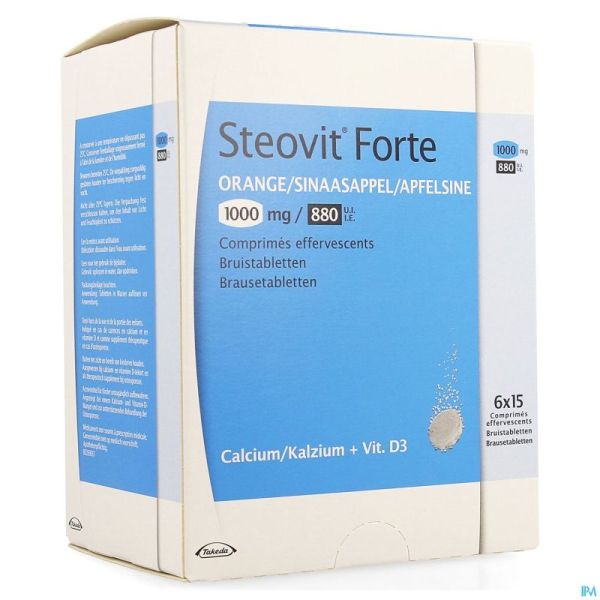 Steovit Forte Orange 1 000 mg - 880 IU efferv. tabl. 90 (6 x 15)