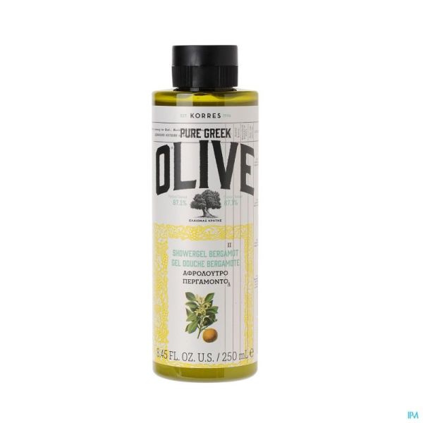 Korres kb gel douche olive bergamote    250ml