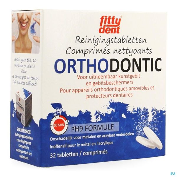 Fittydent Orthodontic Nettoyage Comp Efferv. 32