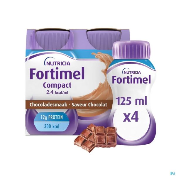 Fortimel Compact 2.4kcal Chocolat 4x125ml