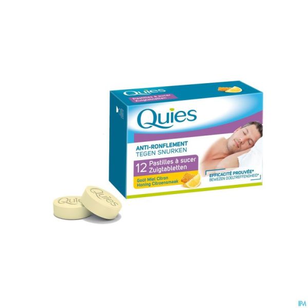 Quies A/ronflement Miel-citron Past A Sucer 12