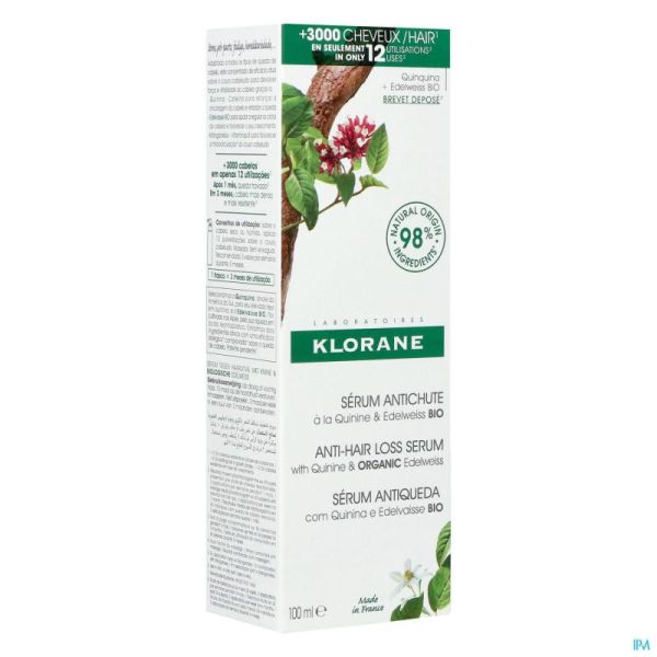 Klorane - Sérum antichute à la Quinine & Edelweiss(100 ml)