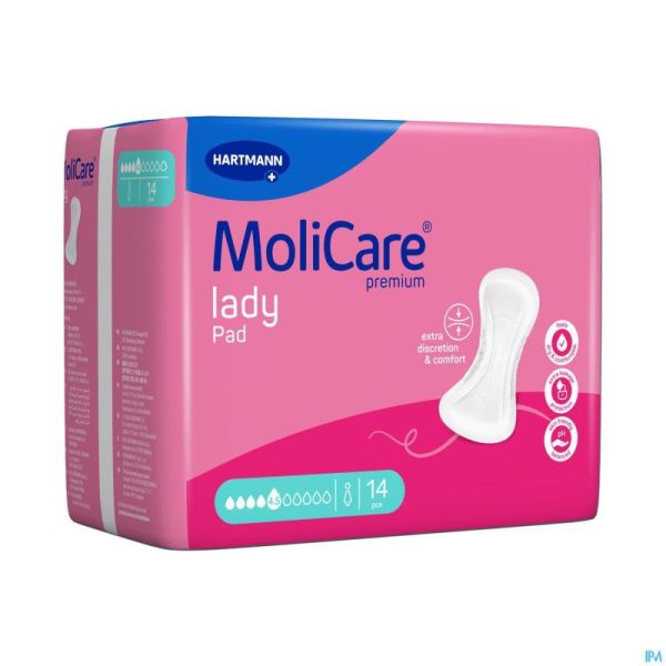 Molicare Premium Lady Pad 4,5 Drops 43x16cm 14