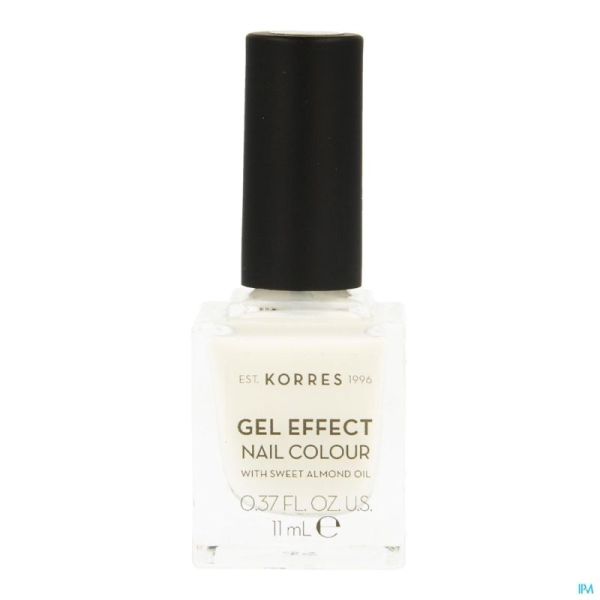 Korres km gel effect nail 02 porcelain white 11ml