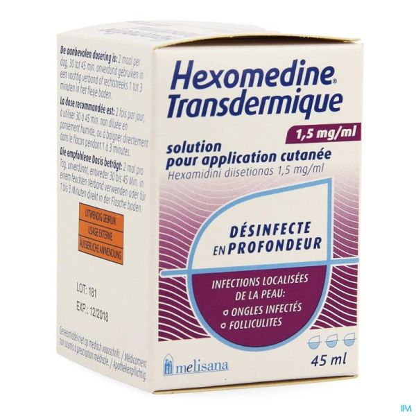 Hexomedine Sol Transcut 45 Ml