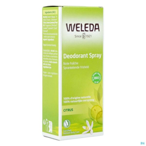 Weleda Deo Vapo 100 Ml Citrus