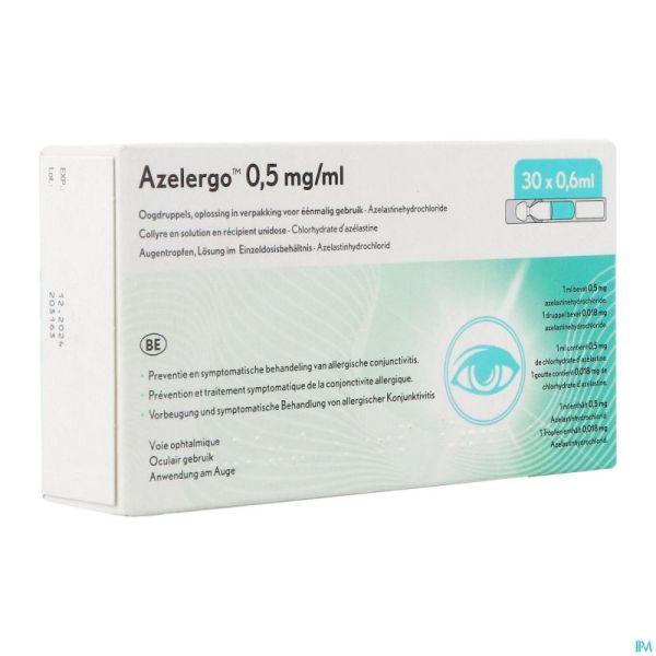 Azelergo Gouttes Oculaires Unidoses 30