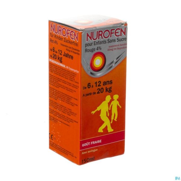 Nurofen Impexeco 4% Sirop Strawberry Ss Enf 150ml