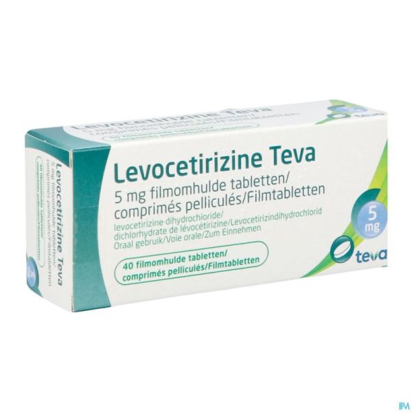 Levocetirizine Teva 5mg Comp Pell 40 X 5mg