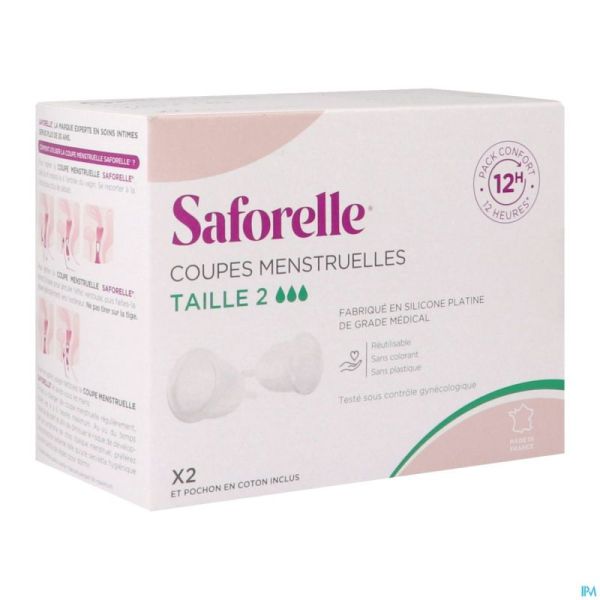 Saforelle Coupes Menstruelles Pack Confort 12h T2