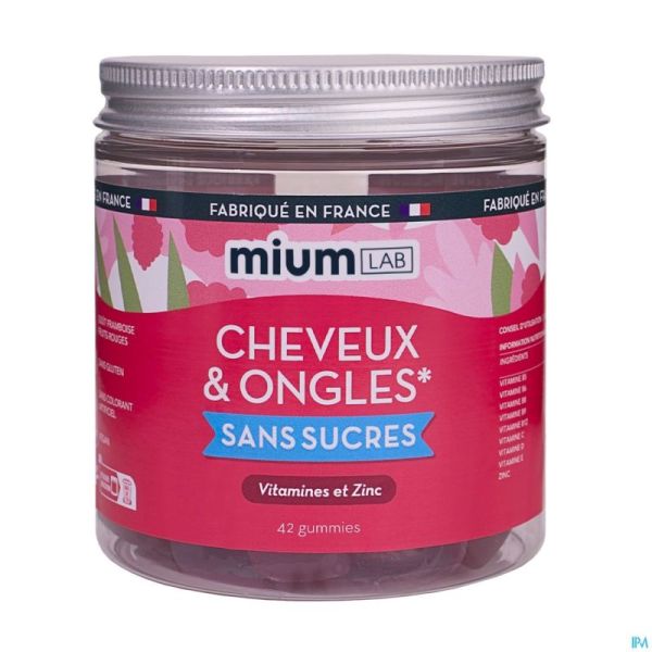 Miumlab Cheveux&ongles Gommes S/sucre 42