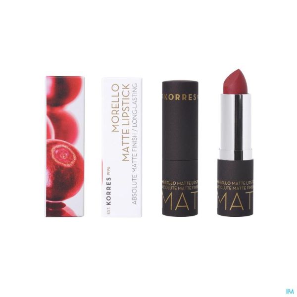 Korres km lipstick morello matte 59 burgundy red