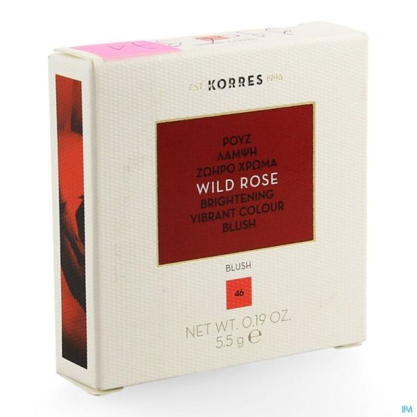 Korres km rose sauvage blush 46 bright coral  5,5g