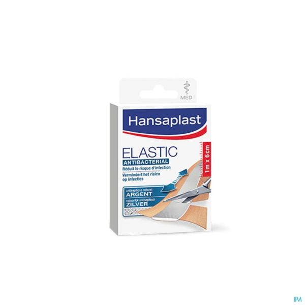 Hansaplast med elastic pansement    1mx6cm 47751