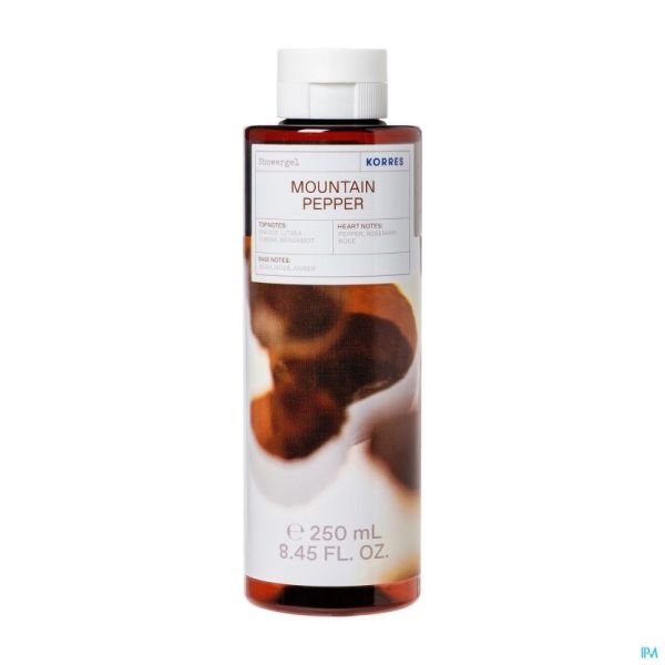 Korres kb gel douche poivre montagne    250ml