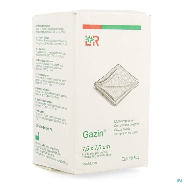 Compresse Gazin 7,5X7,5 8P