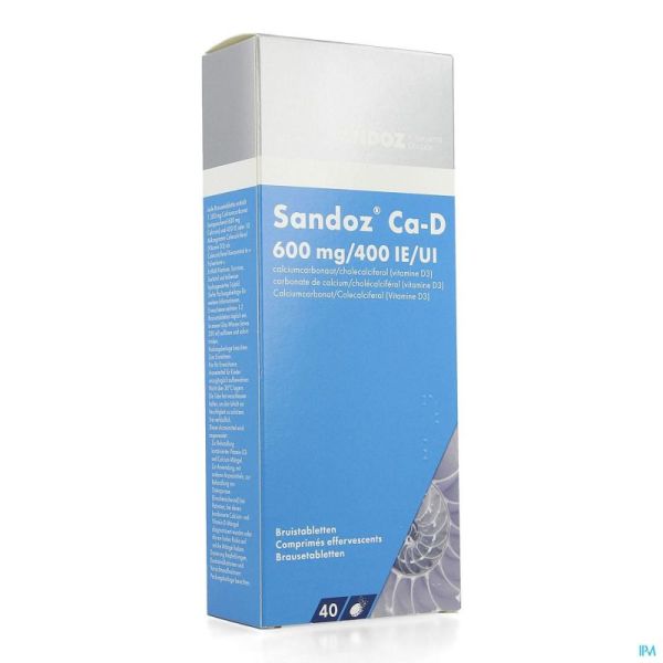 Calcium D600/400 Cpr 40 Sando