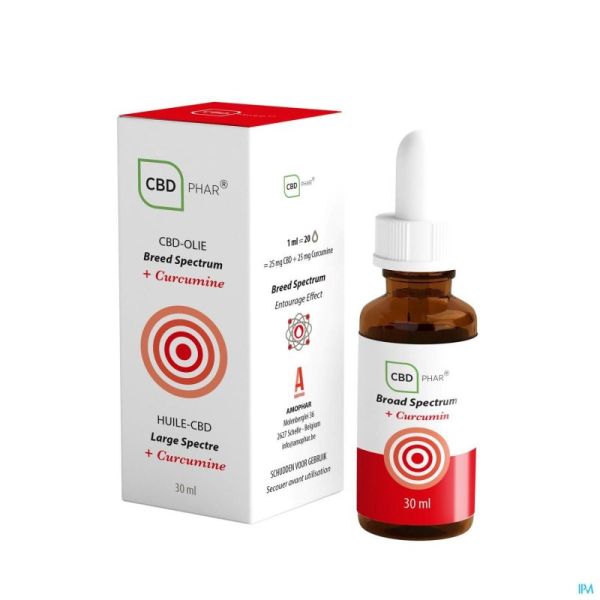 Cbd Huile Large Spectre + Curcumine 30ml Cbd-phar